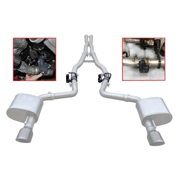 Corsa 304 SS Cat-Back Exhaust System w/Quad Rear Exit For Challenger 17-19 21006