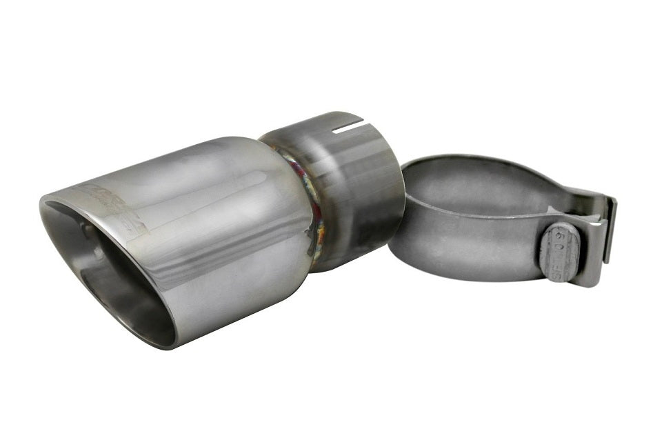 Corsa Universal Stainless Steel Round Angle Cut Polished Exhaust Tip TK002
