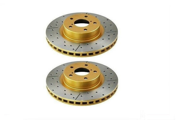 DBA Rear Drilled & Slotted 4000 Series Rotor (Pair) For WRX STI Dual-Drilled