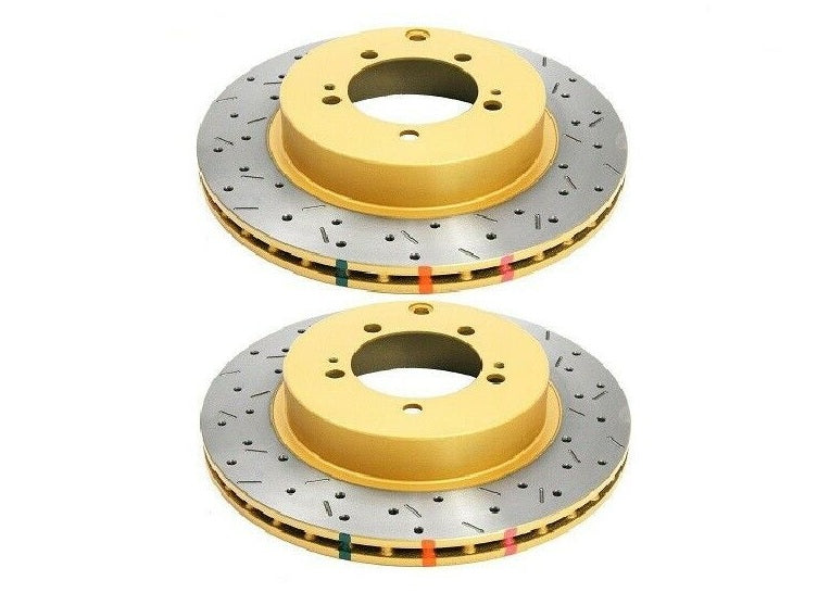 DBA For Impreza / Legacy Rear Drilled & Slotted 4000 Series T3 Slot Rotor (Pair)