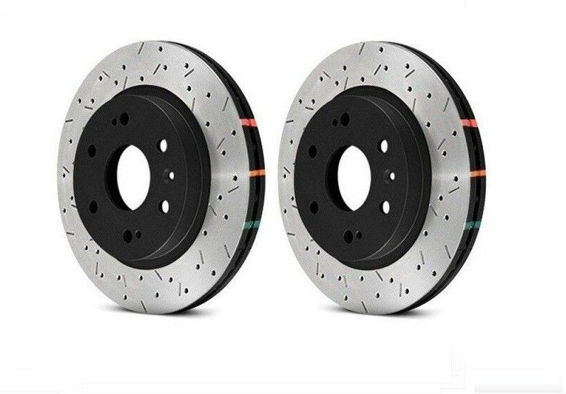 DBA For Impreza WRX STI Front Drilled & Slotted 5000 Series 2 Piece Rotor(Pair)