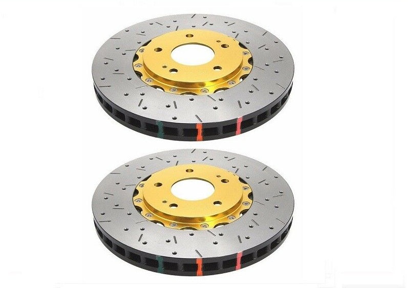 DBA For Impreza WRX STI Front Drilled & Slotted 5000 Series 2 Pc Rotor (Pair)