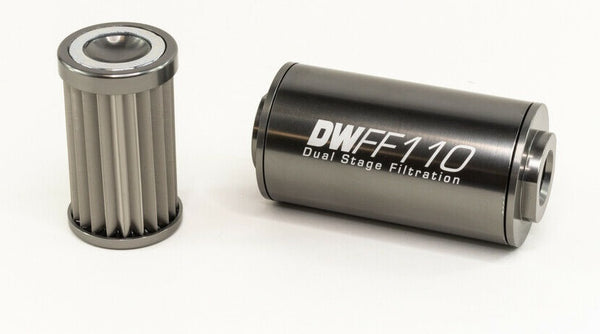 DeatschWerks -8AN 110mm Universal Inline Fuel Filter Housing Kit - 8-03-110-010K