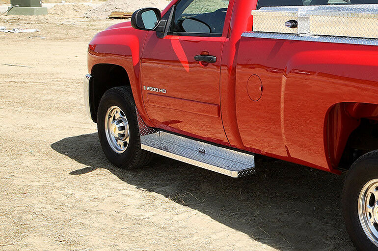 Dee Zee For Chevy 6" Brite-Tread� Cab Length Silver Running Boards- DZ1051