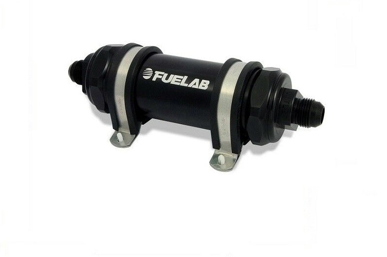 Fuelab Inline Fuel Filter Inlet -6 AN / Outlet -6 AN 828 Series - 82831-1