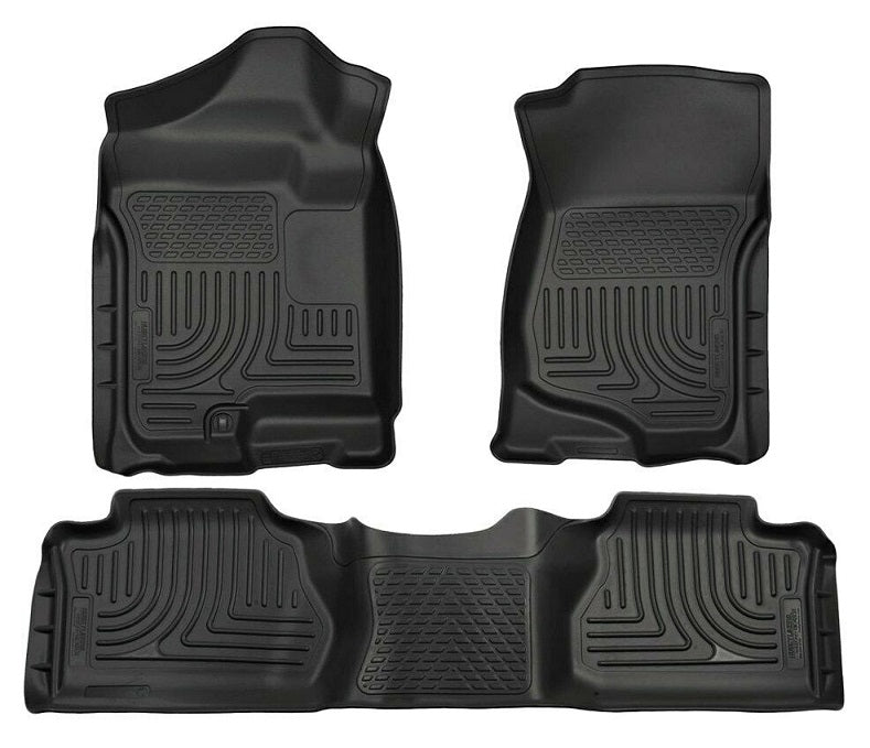 Husky Liners Front&Rear Floor Mats For 2007-2013 Chevy Silverado Extended Cab