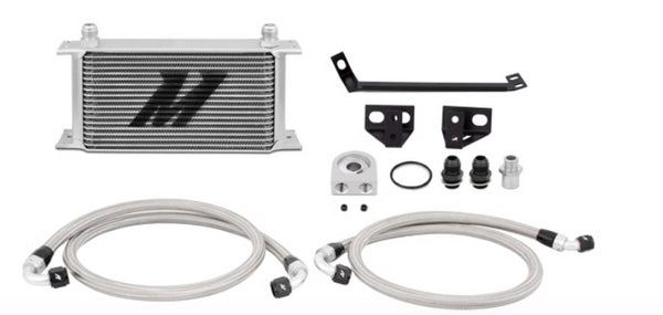 MISHIMOTO Oil Cooler Kit for 2015+ Ford Mustang EcoBoost, Silver MMOC-MUS4-15