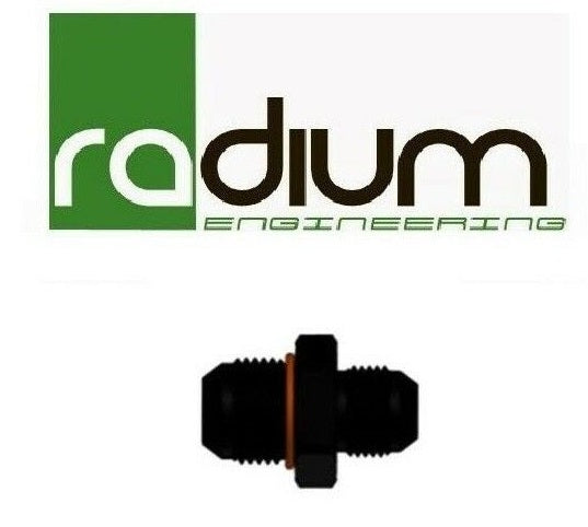 Radium Male Fitting Black 10AN ORB to 8AN - 14-0131