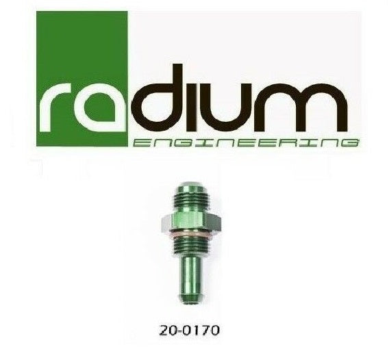Radium Fuel Tank Bulkhead Fitting 5/16" Barb to 6AN - 20-0170