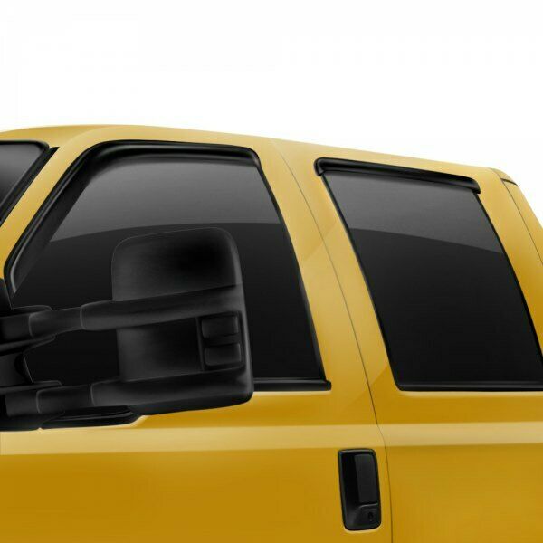 Rugged Ridge Black Front&Rear Window Deflectors For Jeep JK 4Dr 07-18 - 11349.10
