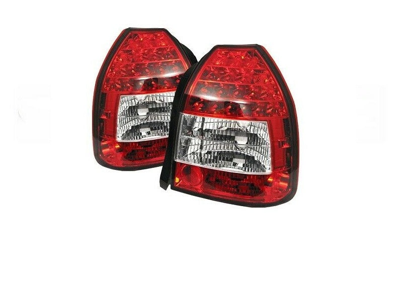 Spyder Auto LED Red Clear Tail Lights Fits 1996 - 2000 Honda Civic 3DR - 5004949
