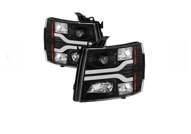 Spyder Black Projector Head Lights For Silverado 1500/2500HD/3500HD - 5083609
