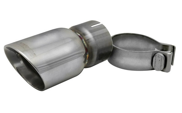 Corsa Universal Stainless Steel Round Angle Cut Polished Exhaust Tip TK001