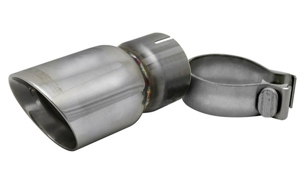 Corsa Universal Stainless Steel Round Angle Cut Polished Exhaust Tip TK004