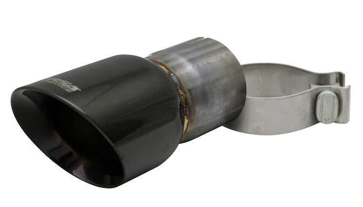 Corsa Universal Stainless Steel Round Angle Cut Black PVD Exhaust Tip  TK004BLK