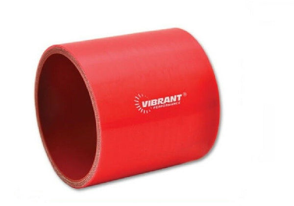Vibrant Performance Red Straight Hose Coupler, 4" I.D. x 3" long - 2718R