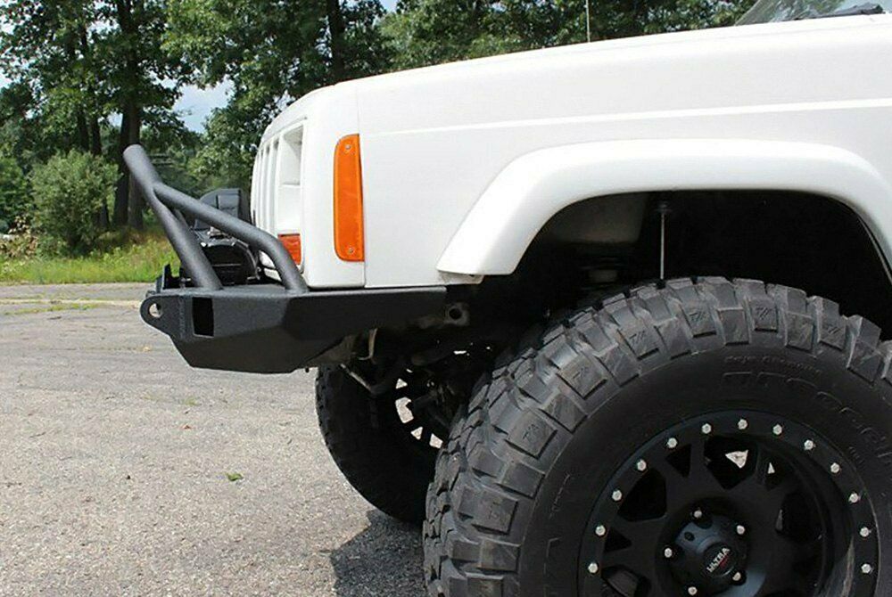JCR Offroad Raw Front Winch Bumper For Jeep Cherokee XJ 84-01 w/Tube-XJFV-T-BARE